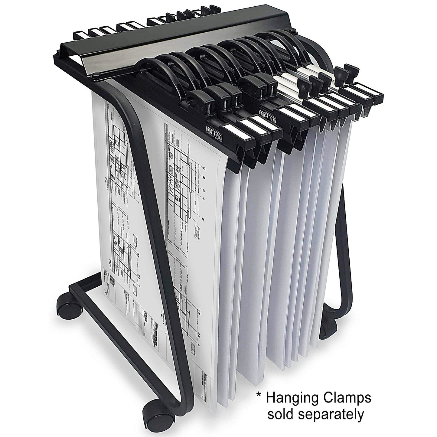 Arnos Hang-A-Plan Drawing Storage Trolley, Small, Up to A2