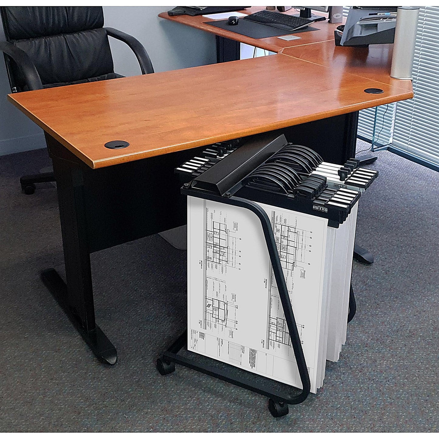 Arnos Hang-A-Plan Drawing Storage Trolley, Small, Up to A2