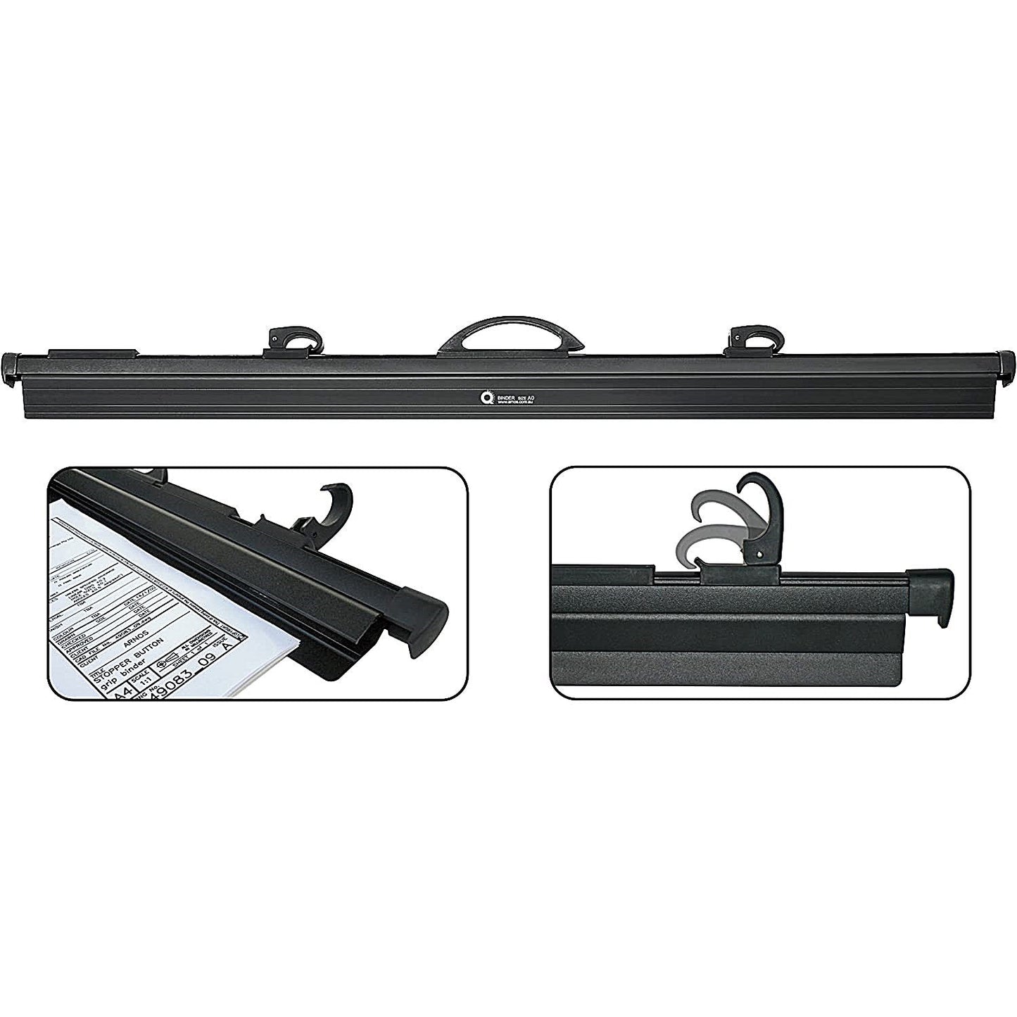 Arnos Hang-A-Plan QuickFile Front Load Binder, Black, A0