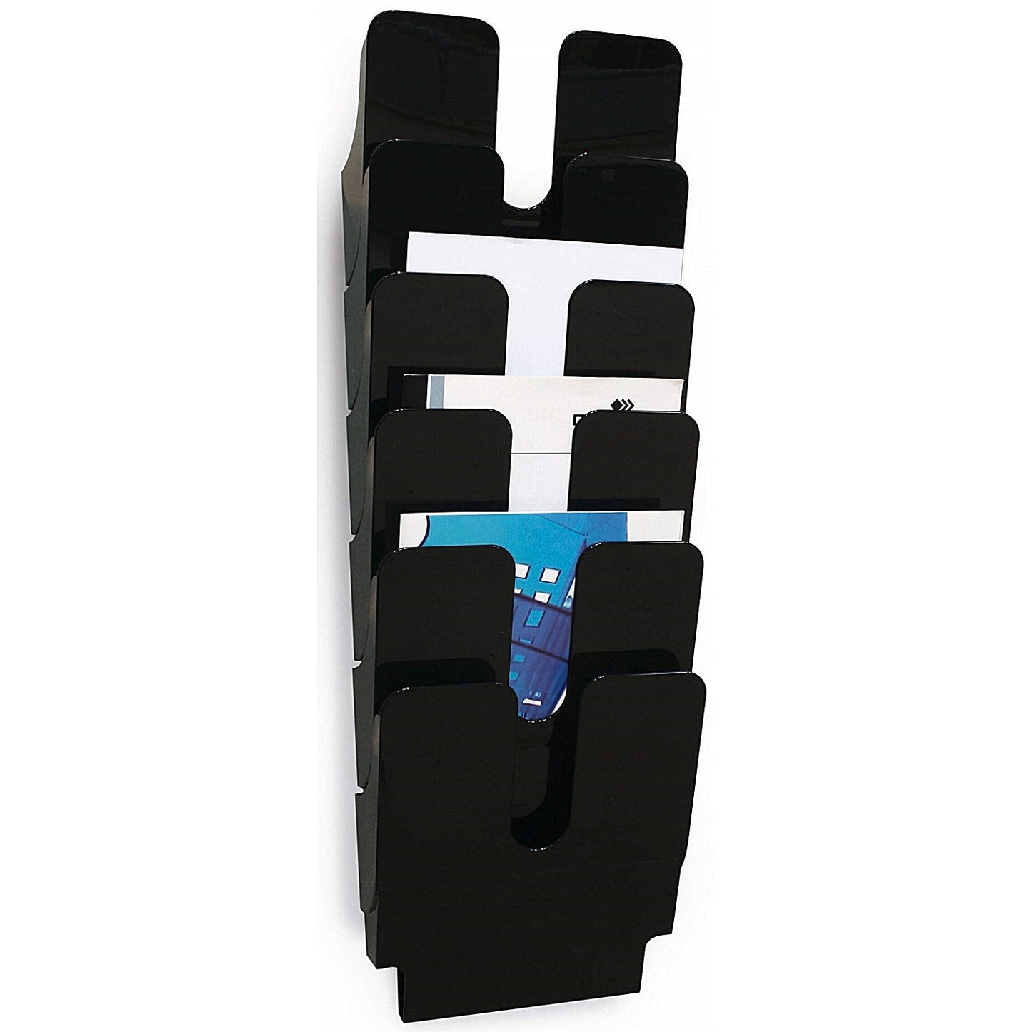 Durable Flexiplus Wall Mounted Portrait Literature Holder A4 Black (Pack of 6) Easy2Order : DB00806