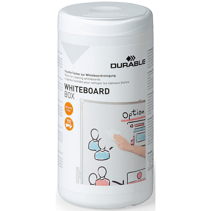 Durable Whiteboard Box Cleaning Wipes, Alcohol Free, Bio-degradable, Pack of 100