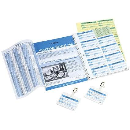 Durable Visitors Book Refill, 300 Badge Inserts