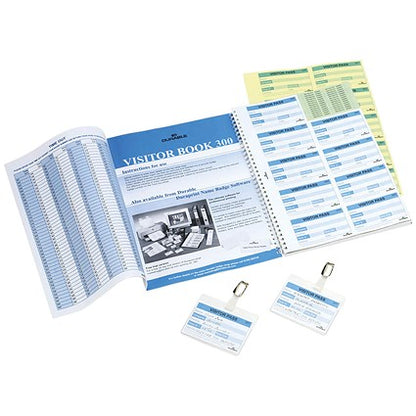 Durable Visitors Book Refill, 300 Badge Inserts