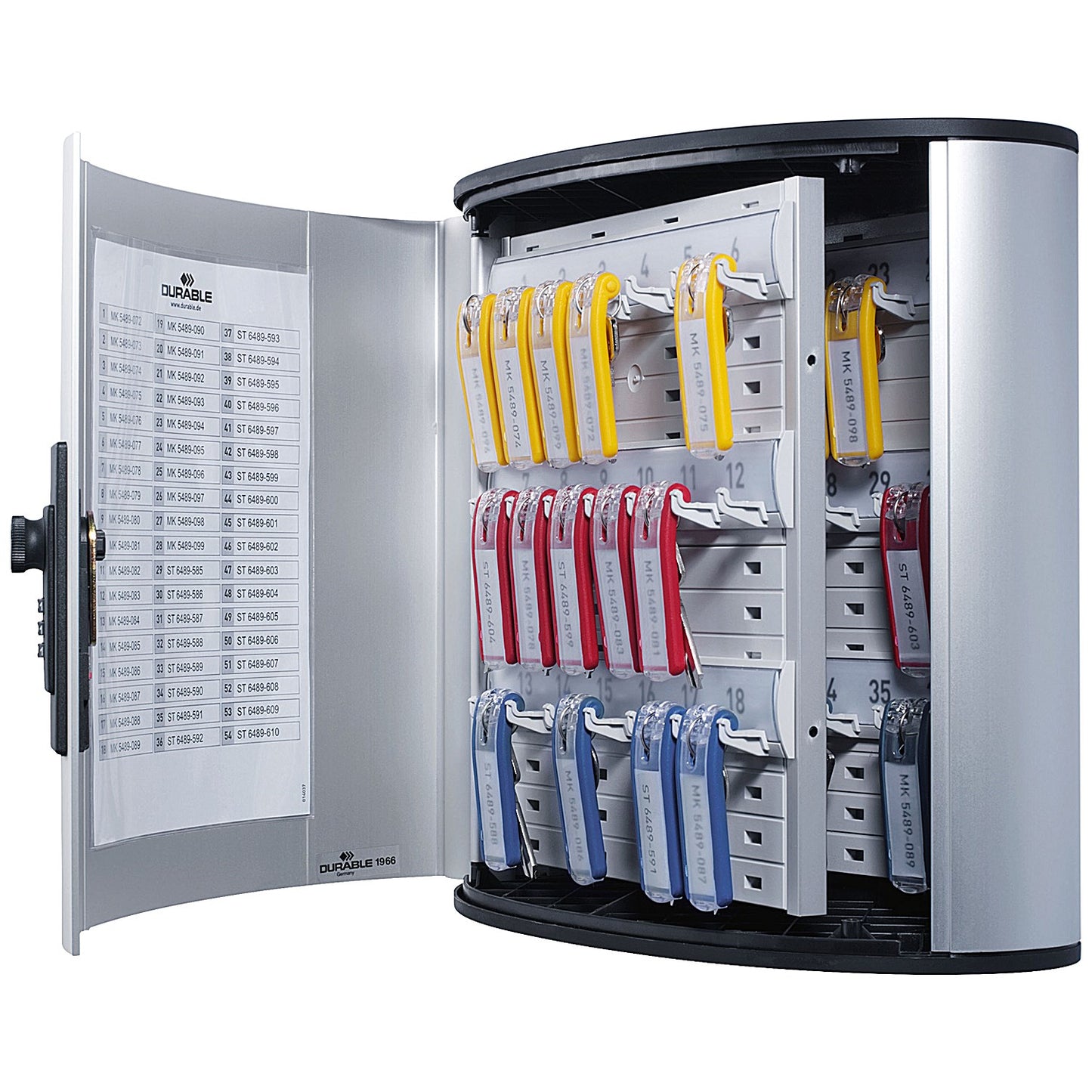 Durable Combination Lock Key Safe 36 Keys Silver 196623