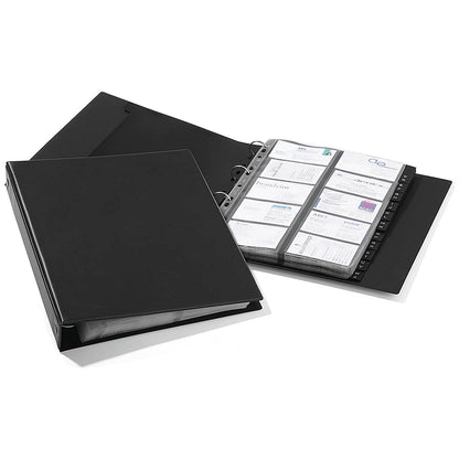 Durable Visifix Economy Business Card Album Black A4