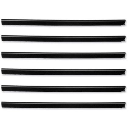 Durable Spinebar, 6mm, Up to 60 A4 Sheets, Black, Pack of 100