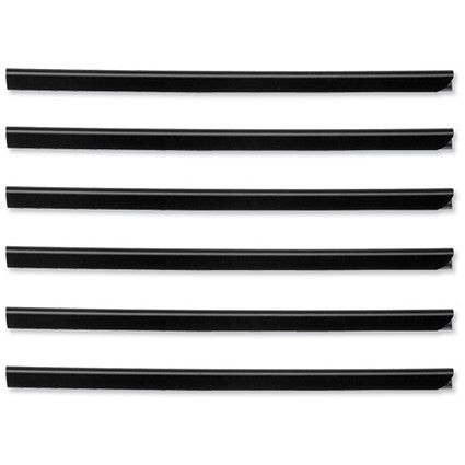 Durable Spinebar, 9mm, Up to 80 A4 Sheets, Black, Pack of 25