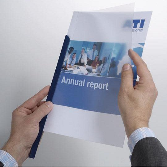 Durable Polypropylene Report Covers, Clear, A3 Folds to A4, Pack of 50