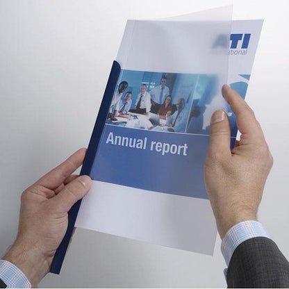 Durable Polypropylene Report Covers, Clear, A3 Folds to A4, Pack of 50