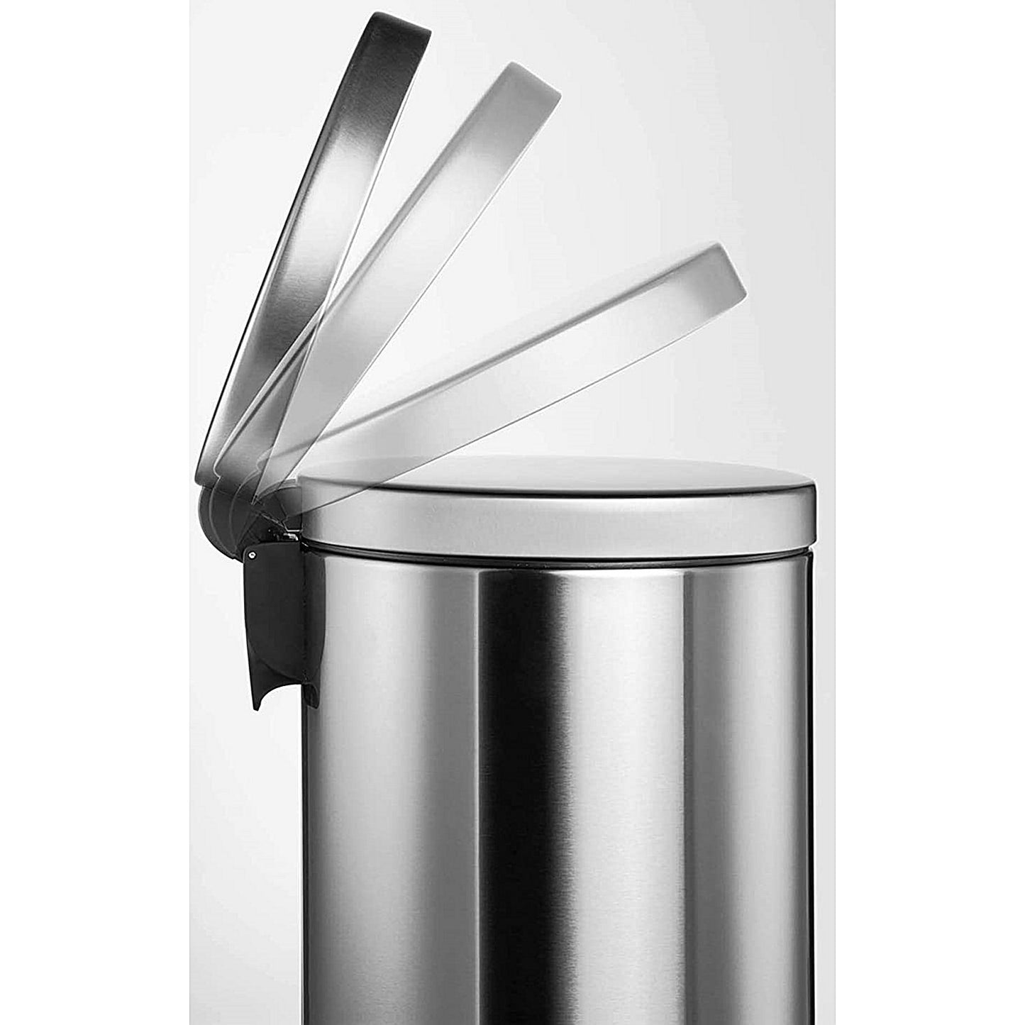 Durable Round Stainless Steel Pedal Bin, 12 Litre, Silver