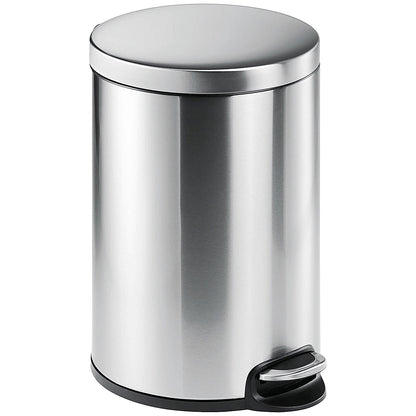 Durable Round Stainless Steel Pedal Bin, 20 Litre, Silver