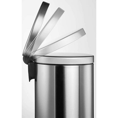 Durable Round Stainless Steel Pedal Bin, 20 Litre, Silver