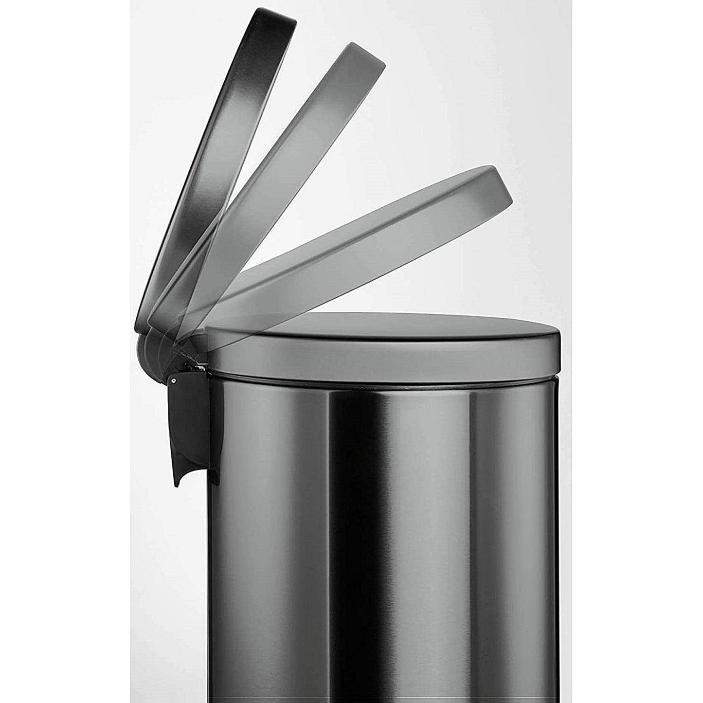 Durable Round Powder Coated Metal Pedal Bin, 20 Litre, Charcoal