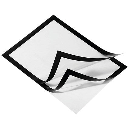 Durable Duraframe, A4, Self-Adhesive, Black, Pack of 2