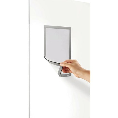 Durable Duraframe, A4, Self-Adhesive, Silver, Pack of 2