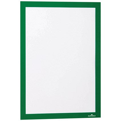 Durable Duraframe, Self Adhesive, A4, Green, Pack of 2
