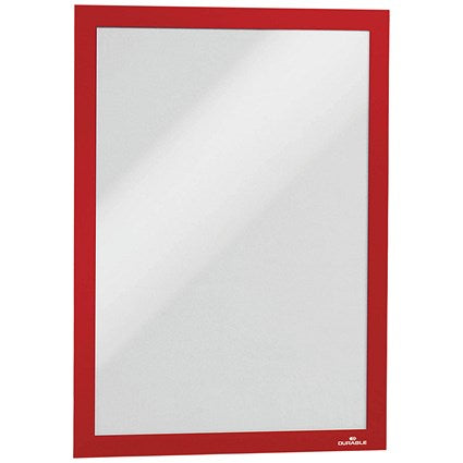 Durable Duraframe, Self Adhesive, A4, Red, Pack of 2