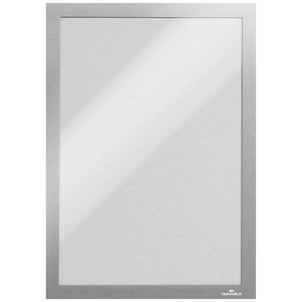 Durable Duraframe, Self Adhesive, A4, Silver, Pack of 10