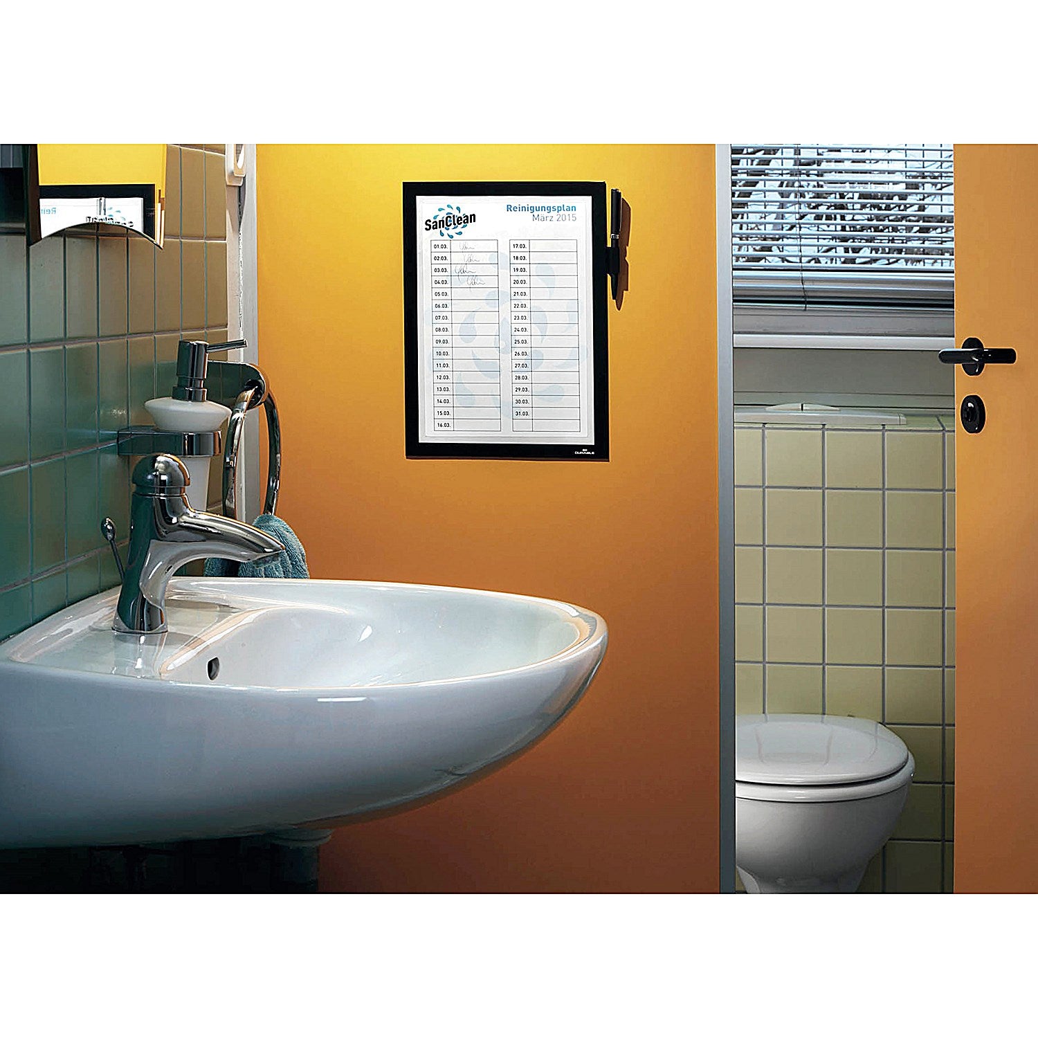 Durable Duraframe Note, Self Adhesive, A4, Black