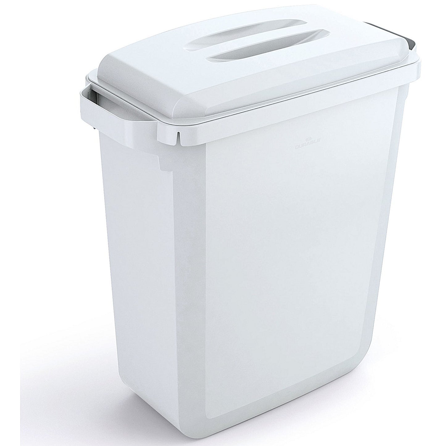 Durable Durabin Rectangular Waste Bin, 60 Litre, White