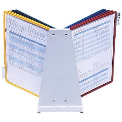 Durable Complete Desk Display Unit, 10 Tabs & 10 Panels, A4, Assorted