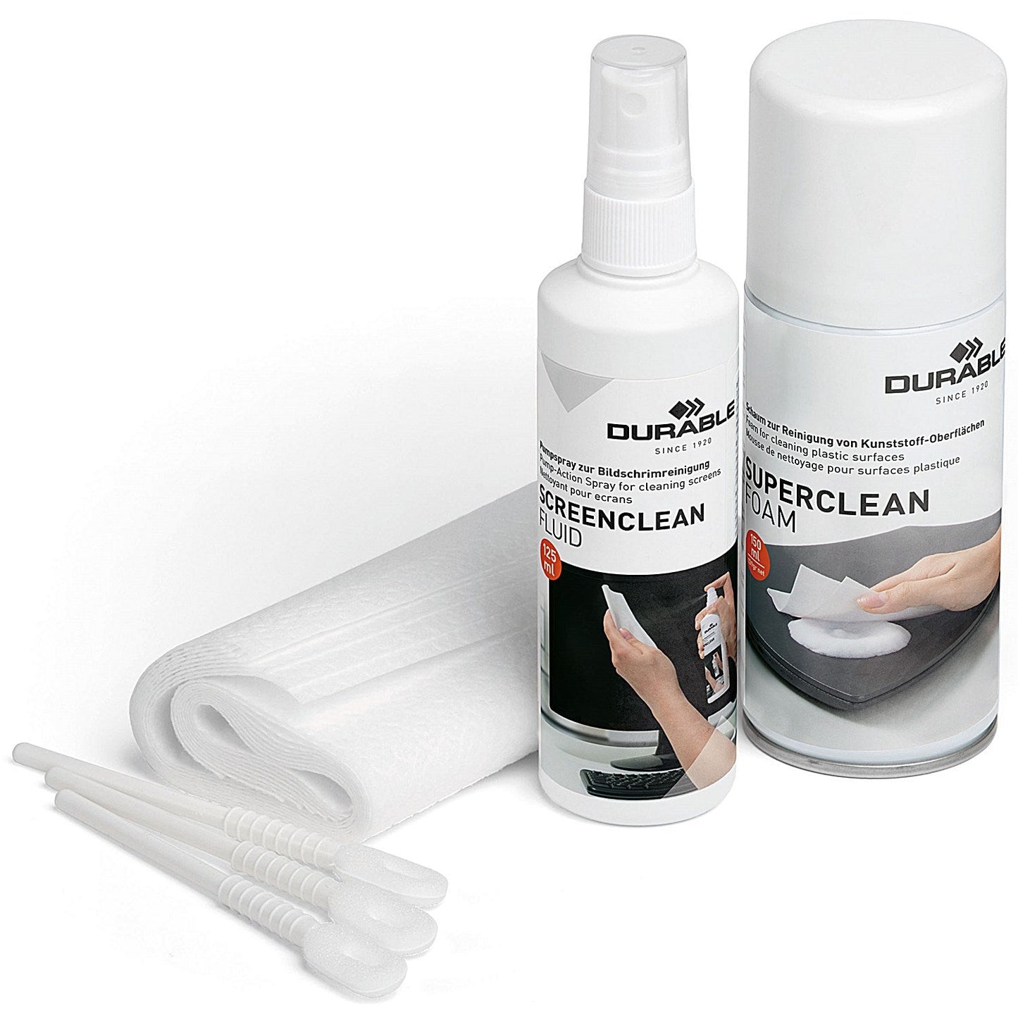 Durable PC Cleaning Kit, Contains Cleaning Foam/Fluid/Spray Wipes Keyboard Cleaner