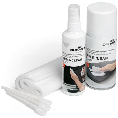 Durable PC Cleaning Kit, Contains Cleaning Foam/Fluid/Spray Wipes Keyboard Cleaner
