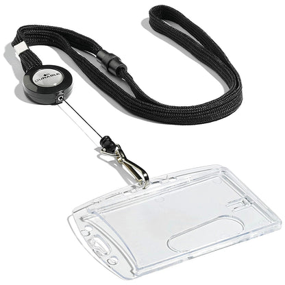 Durable Necklace Reel for Name Badges with Safety Closure - Pack of 10