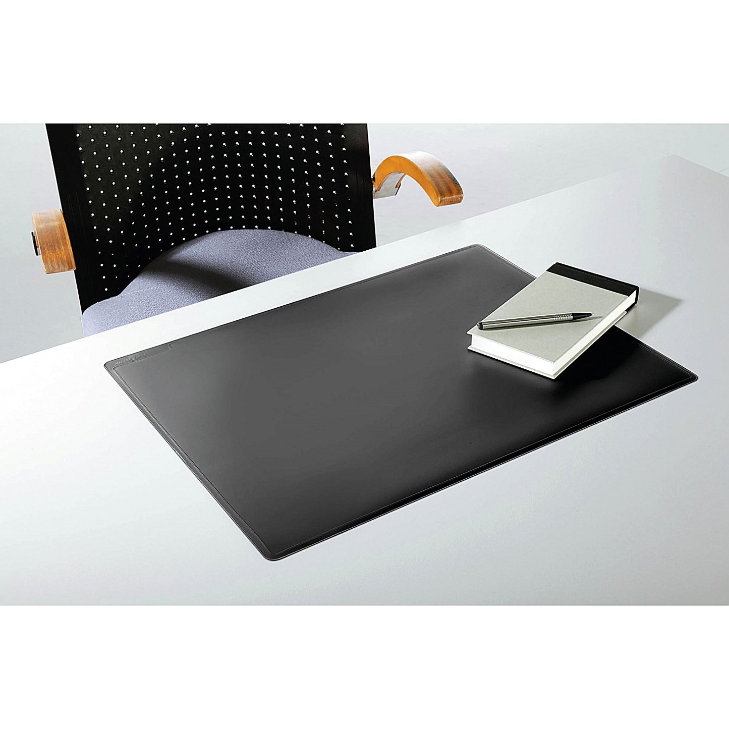 Durable Desk Mat with Contoured Edge, W530xD400mm, Black