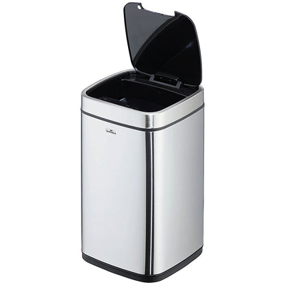 Durable Sensor No Touch Square Waste Bin, 12 Litre, Stainless Steel