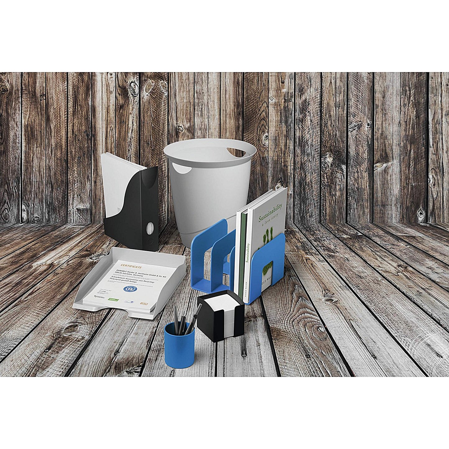 Durable Eco Waste Basket, 16 Litres, Grey