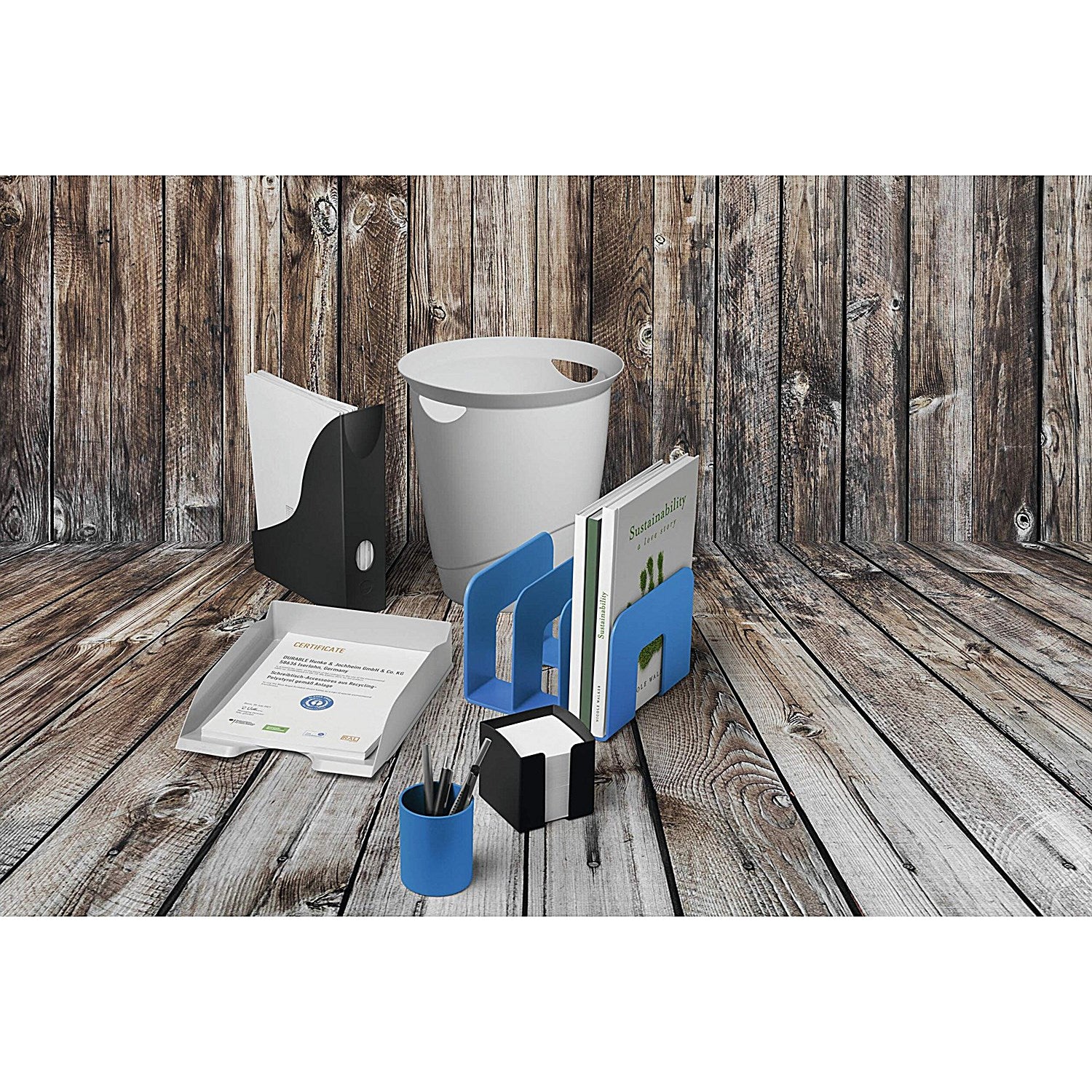 Durable Eco Waste Basket, 16 Litres, Grey