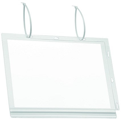 Durable Water-resistant Pocket, A4, Cable Ties, Clear, Pack of 5