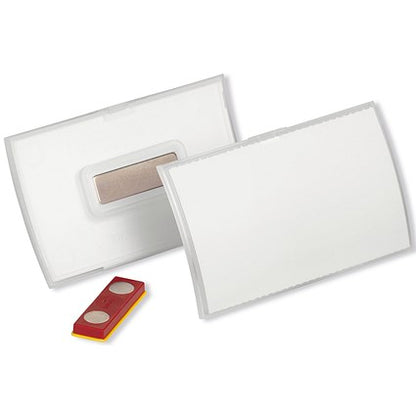 Durable Name Badge, Click Fold, With Magnet hold, 54x90mm, Pack of 10