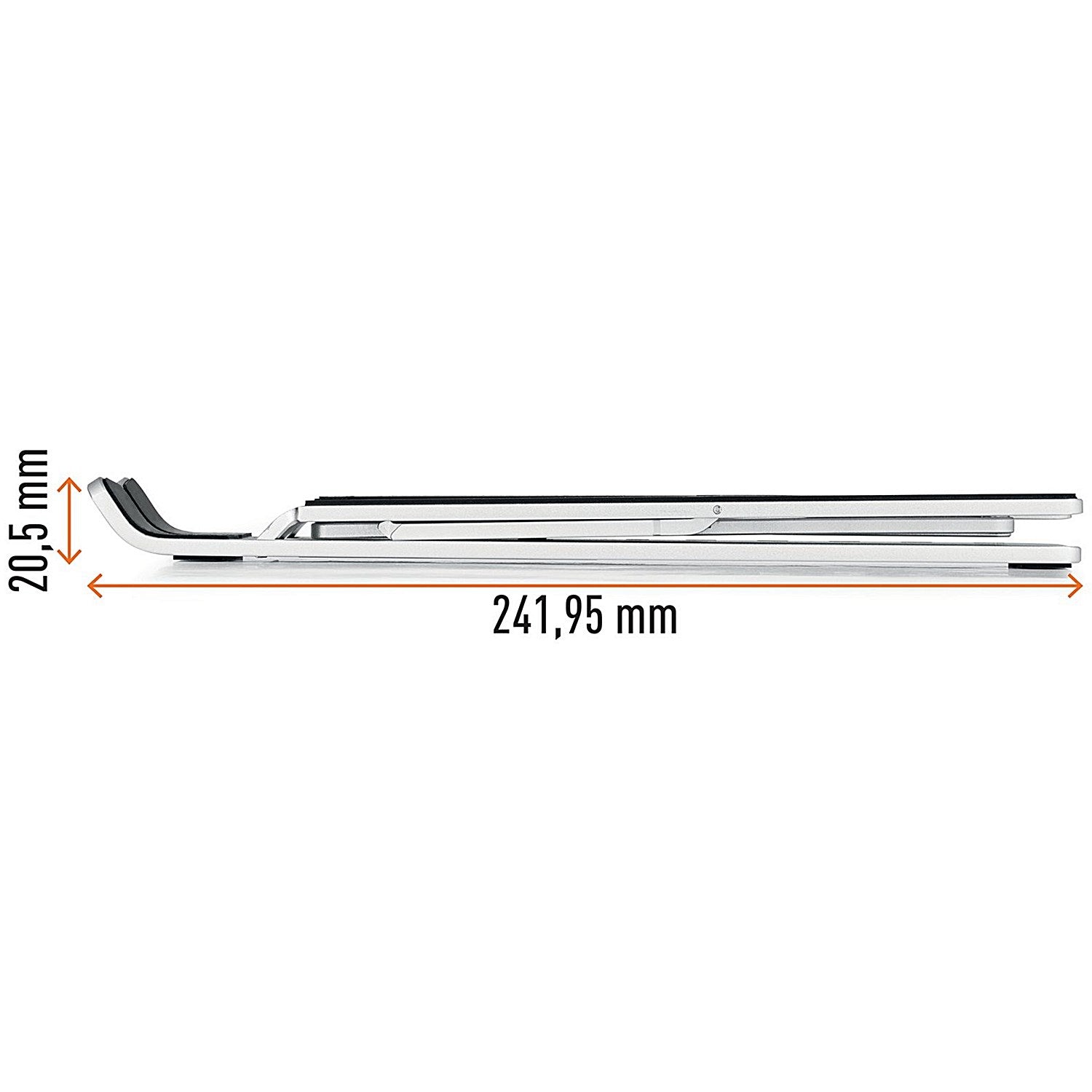 Durable Premium Aluminium Foldable Laptop Stand, Adjustable Tilt, Silver Easy2Order : DB73222