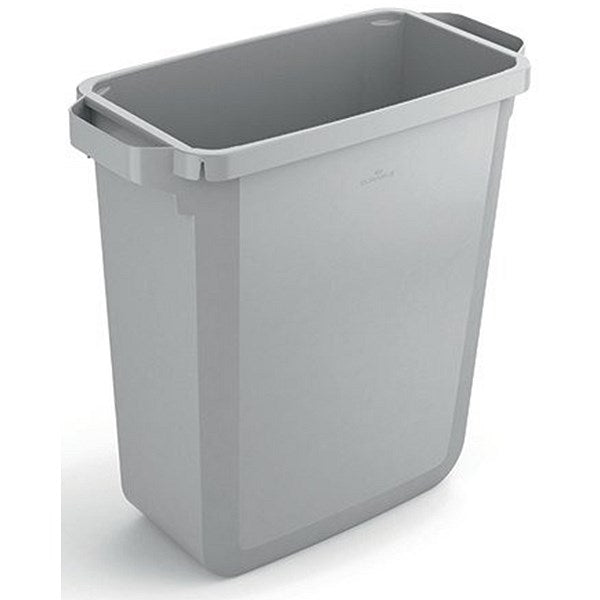 Durable Durabin Eco Rectangular Waste Bin, 60 Litre, Grey