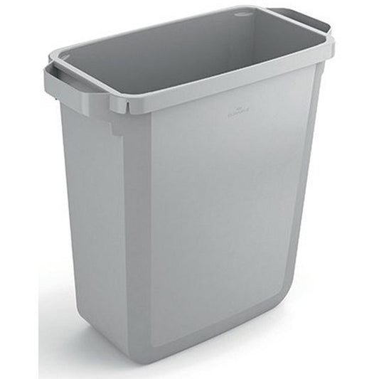 Durable Durabin Eco Rectangular Waste Bin, 60 Litre, Grey