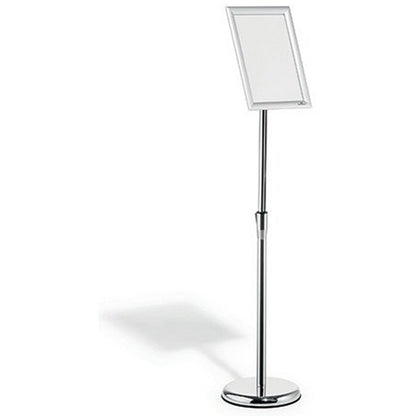 Durable Floor Stand with Aluminium Snap Frame, A4, Silver