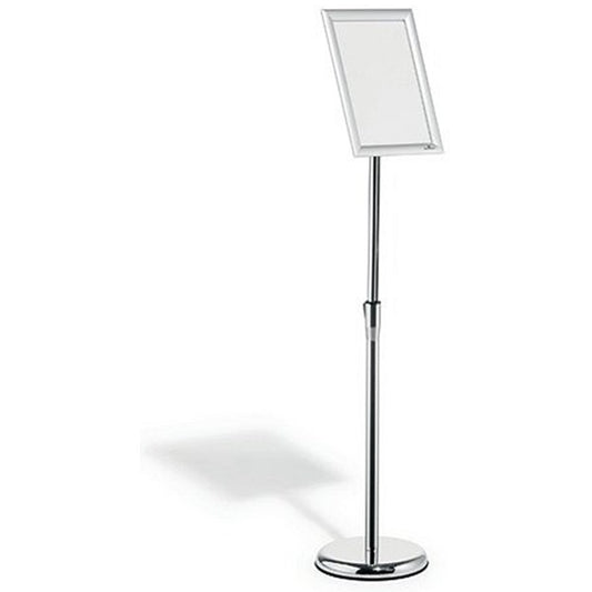 Durable Floor Stand with Aluminium Snap Frame, A4, Silver