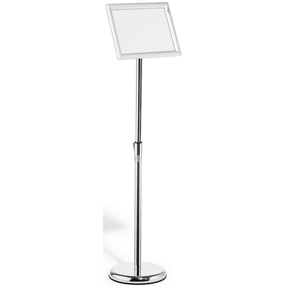 Durable Floor Stand with Aluminium Snap Frame, A4, Silver