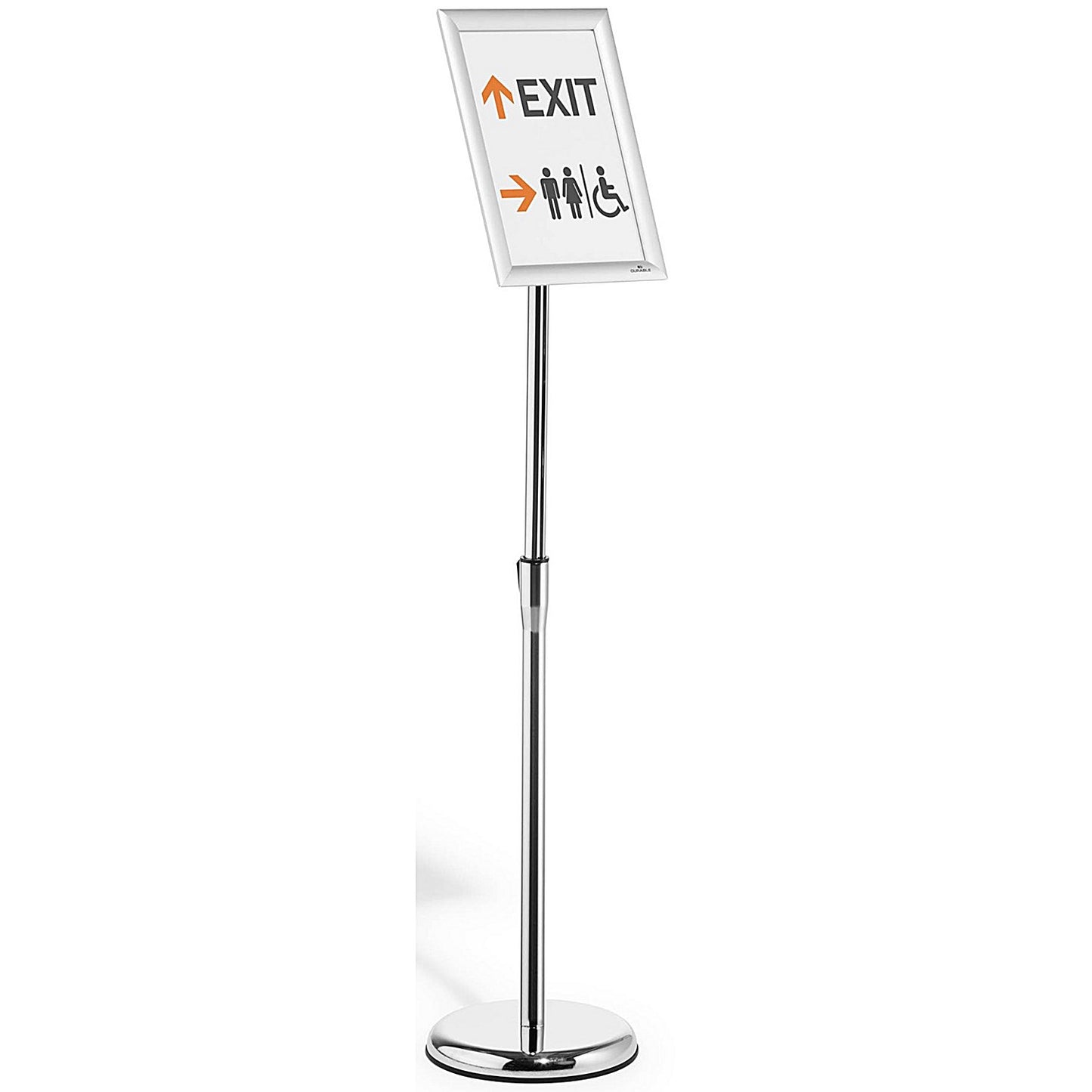 Durable Floor Stand with Aluminium Snap Frame, A4, Silver