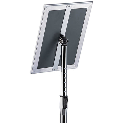 Durable Floor Stand with Aluminium Snap Frame, A4, Silver