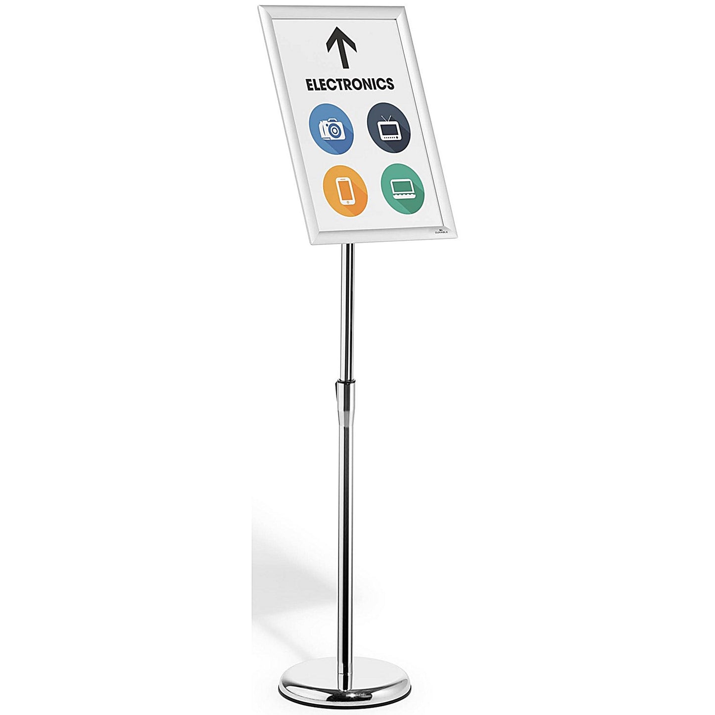 Durable Floor Stand with Aluminium Snap Frame, A3, Silver