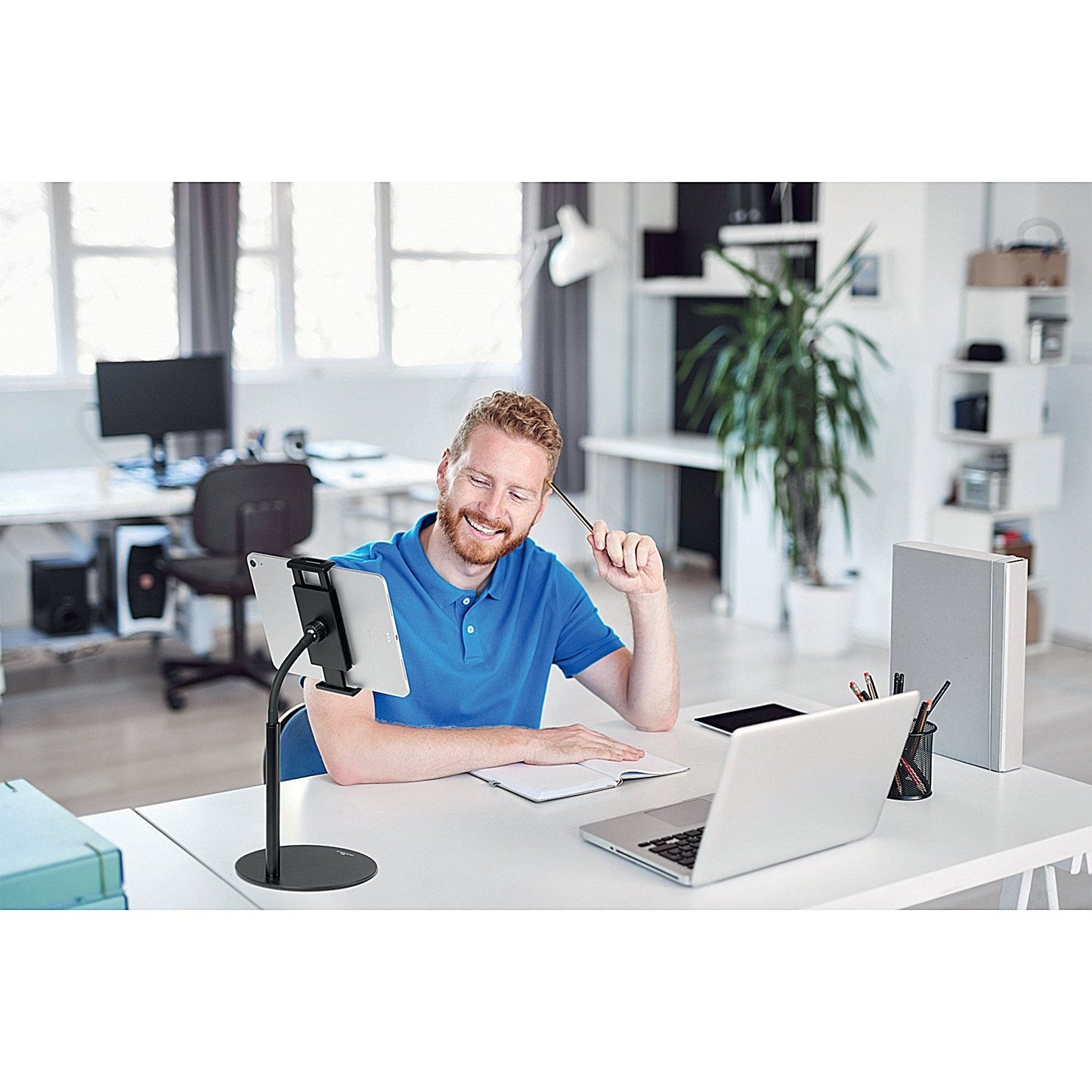 Durable Gooseneck Twist Table Top Tablet Holder, Black Easy2Order : DB73814
