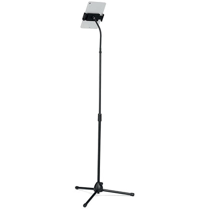 Durable Gooseneck Twist Floor Standing Tablet Holder, Black