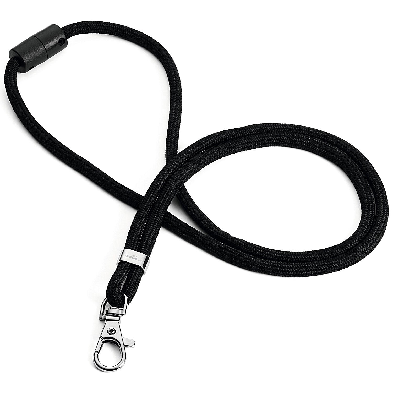 Durable Recycled Fabric Lanyard Black (Pack of 10) 824101 Easy2Order : DB74098