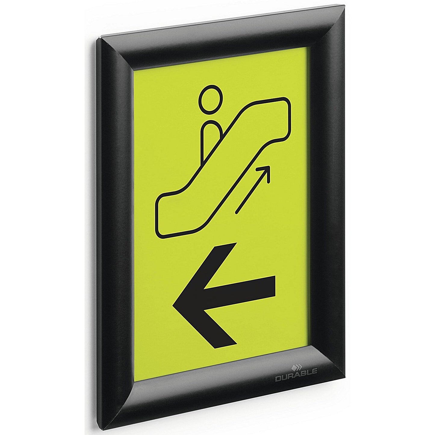 Durable Aluminium Snap Frame Notice Holder A5 Black