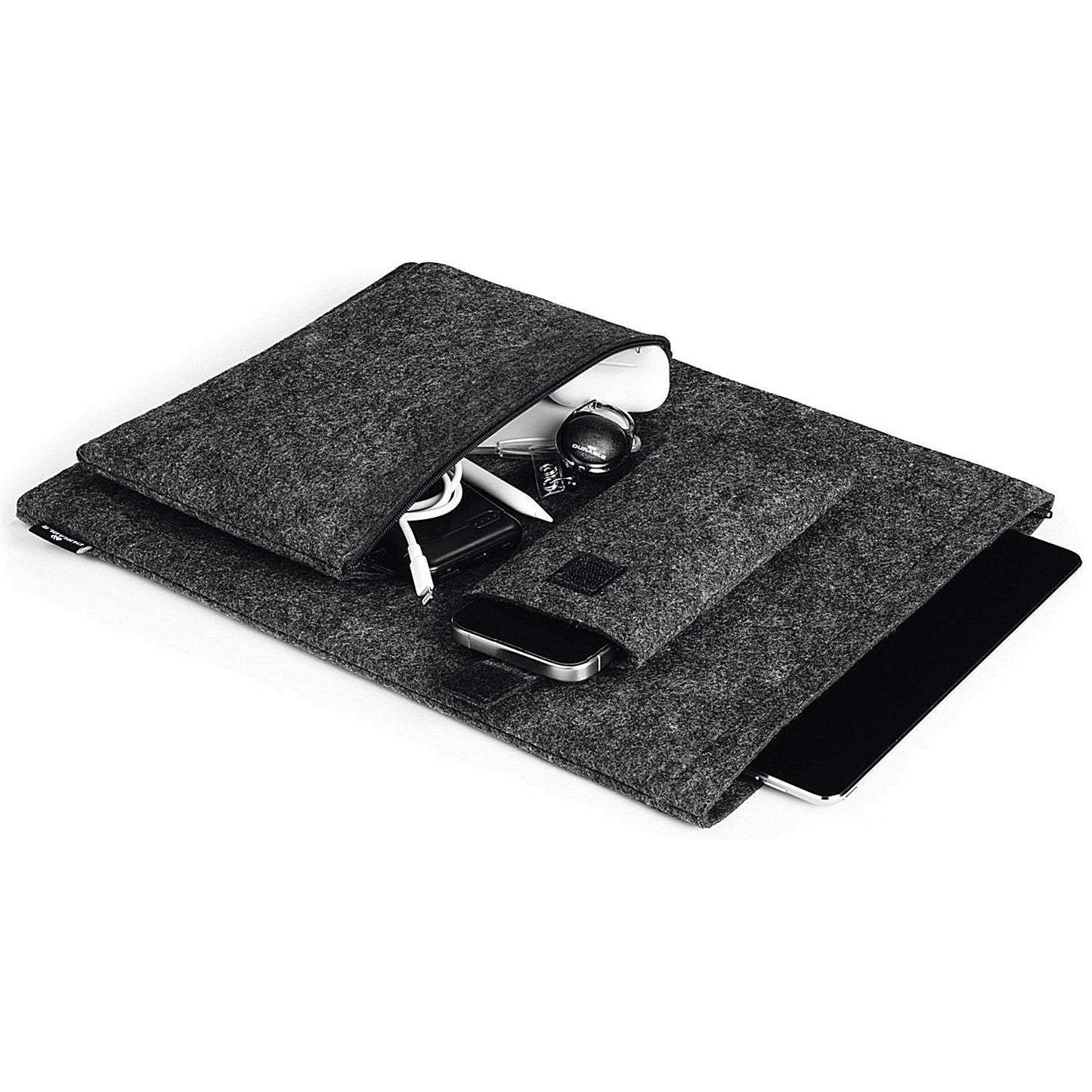Durable Recycled Felt Protective Laptop Sleeve 16.4 Inch with Accessory Bag + Mobile Sleeve Easy2Order : DB74167