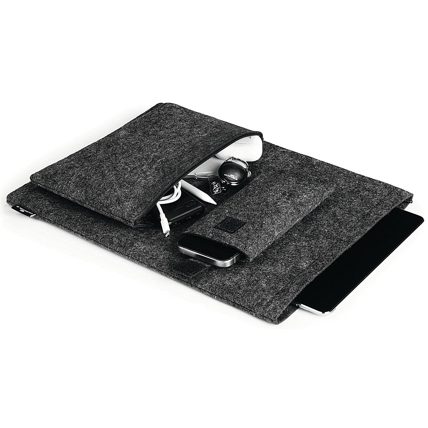 Durable Recycled Felt Protective Laptop Sleeve 16.4 Inch with Accessory Bag + Mobile Sleeve Easy2Order : DB74167