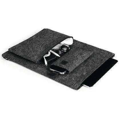 Durable Recycled Felt Protective Laptop Sleeve 16.4 Inch with Accessory Bag + Mobile Sleeve Easy2Order : DB74167